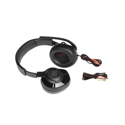 JBL Quantum 200 - Black - Wired over-ear gaming headset with flip-up mic - Detailshot 7 image number null